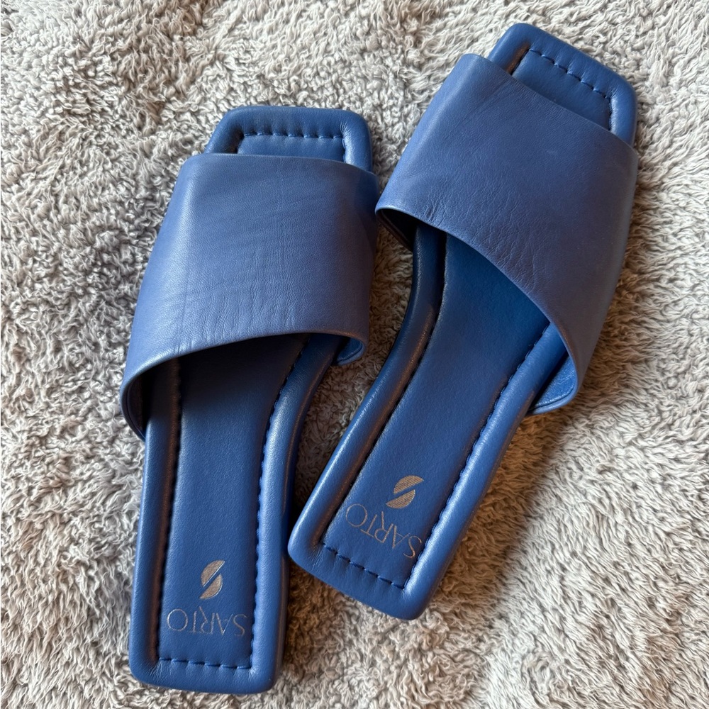 Franco Sarto Blue Women's Slide Sandals